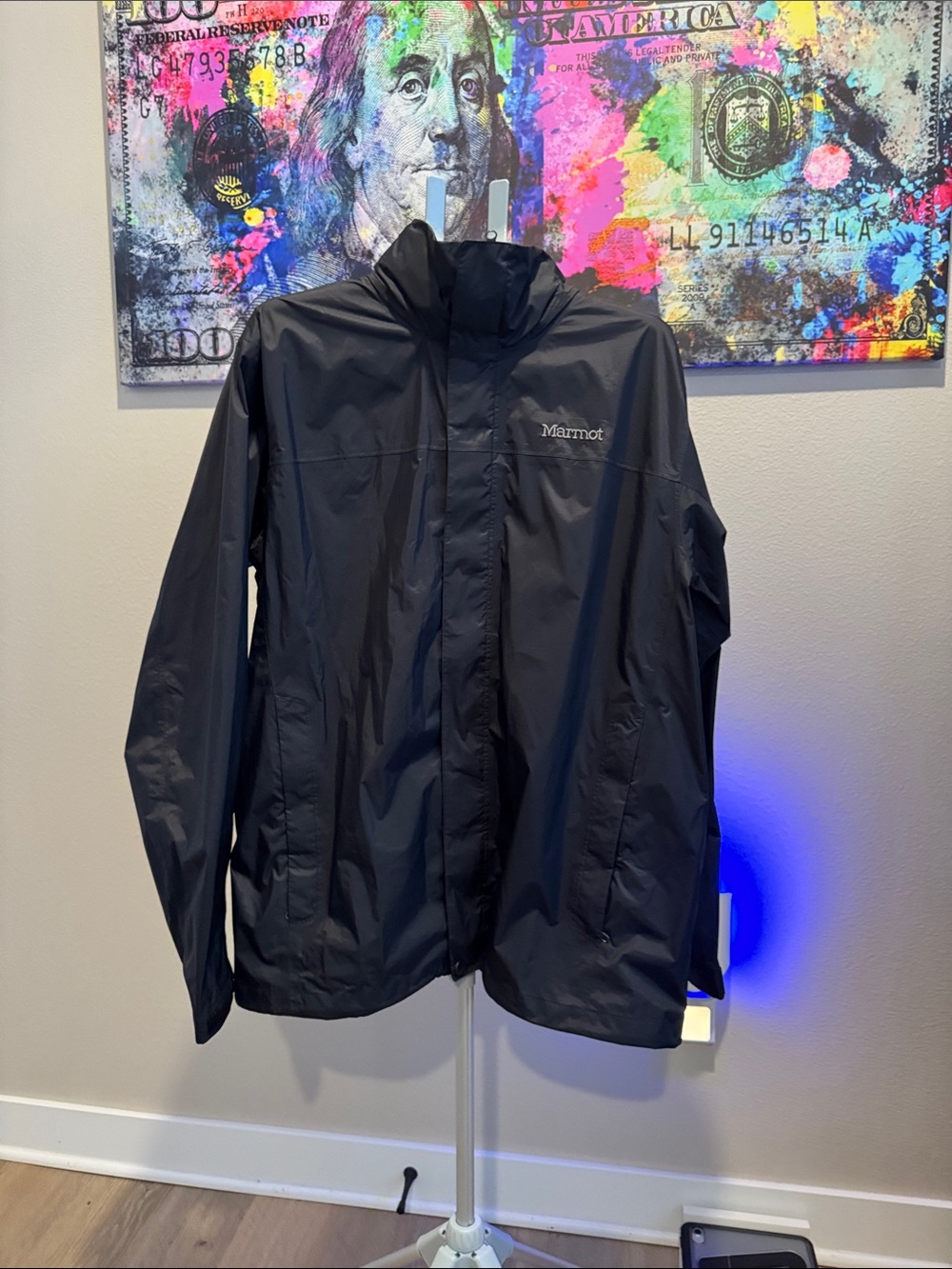 Marmot Black Waterproof Hooded Raincoat